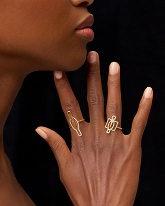 Hornbill Protection Ring Pavé