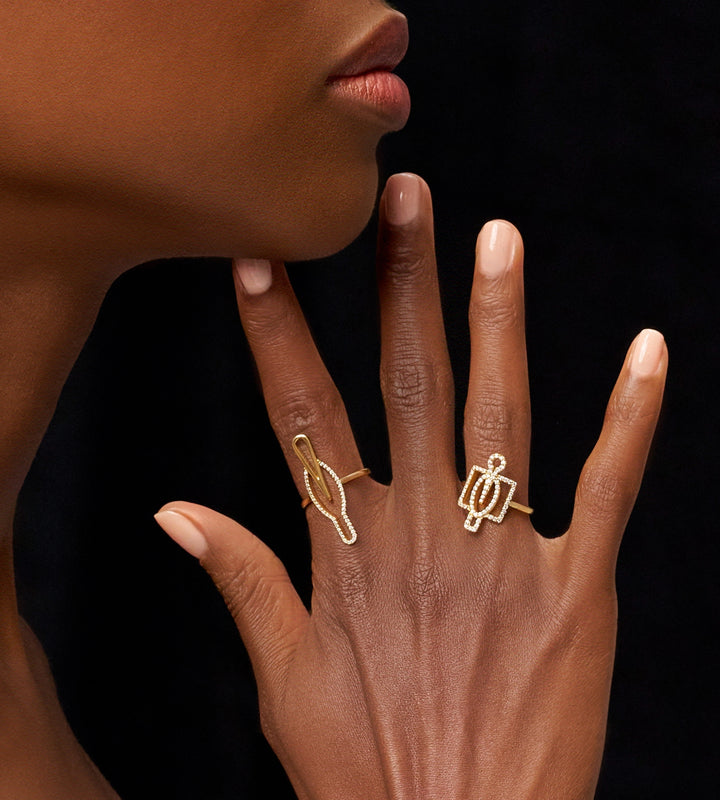 Hornbill Protection Ring Pavé