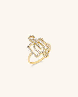 Hornbill Protection Ring Pavé
