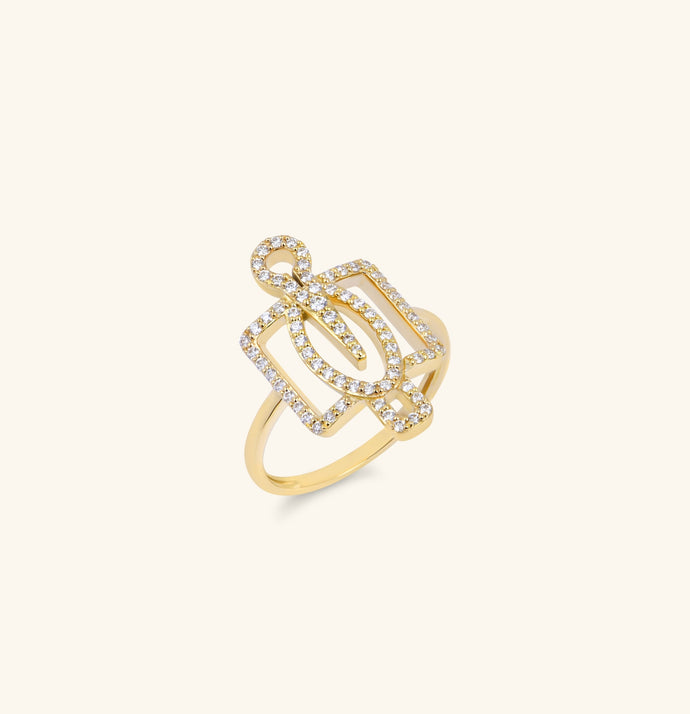 Hornbill Protection Ring Pavé