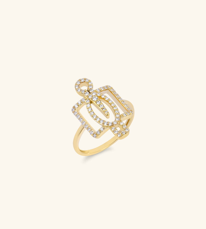 Hornbill Protection Ring Pavé