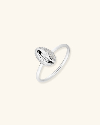 Baby Cowrie Ring Pavé