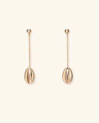 Baby Cowrie Drop Earrings