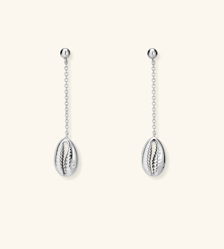 Baby Cowrie Drop Earrings