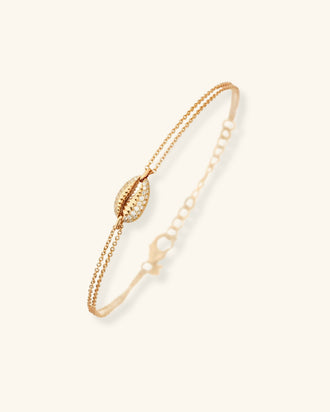 Baby Cowrie Bracelet Pavé