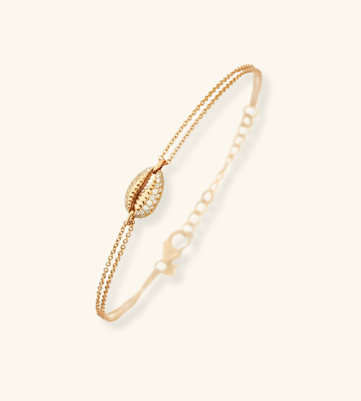Baby Cowrie Bracelet Pavé