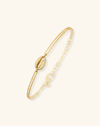 Baby Cowrie Bracelet Pavé