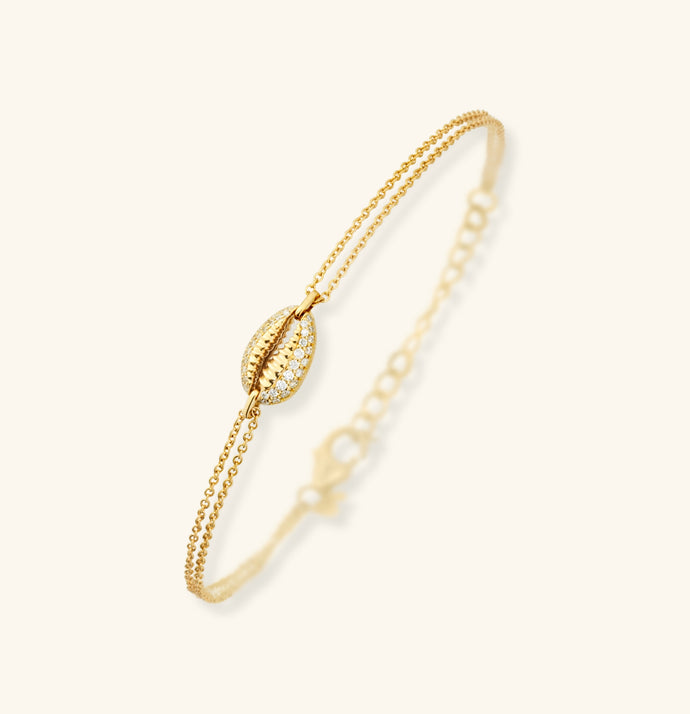 Baby Cowrie Bracelet Pavé