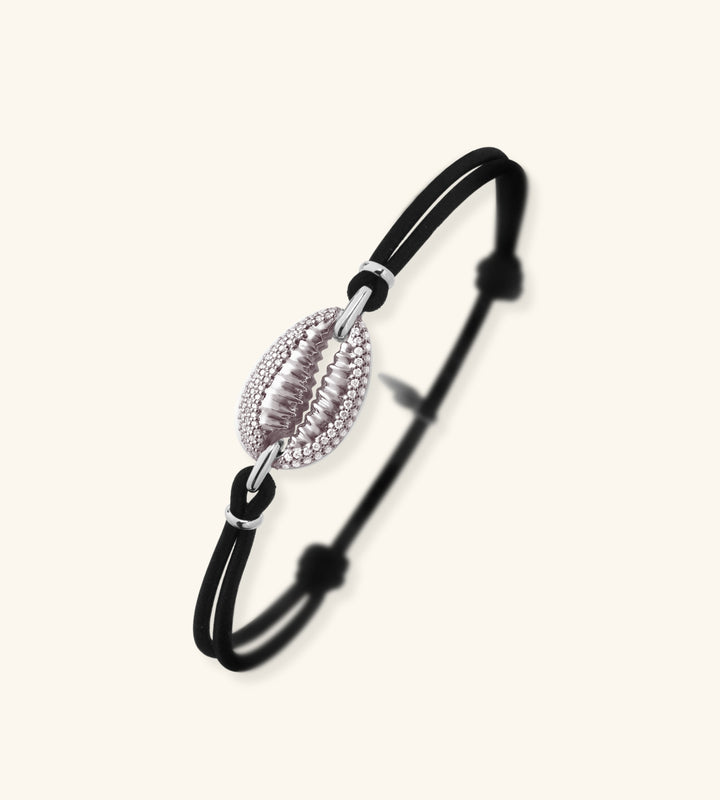 Cowrie Cord Bracelet Pavé