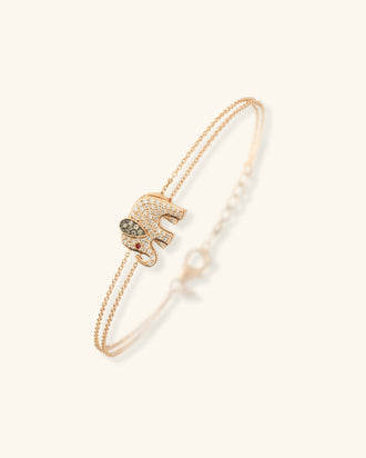 Baby Elephants Bracelet Pavé