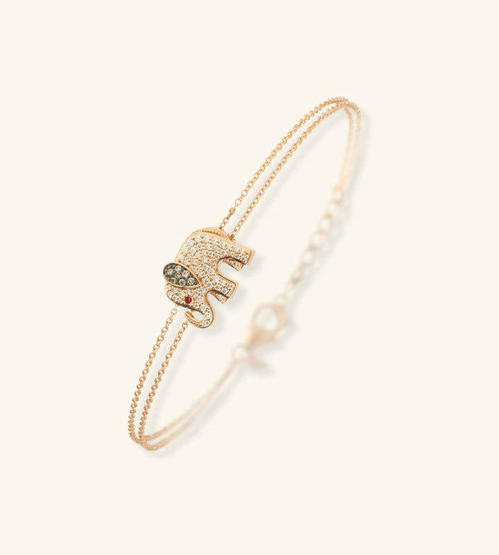 Baby Elephants Bracelet Pavé