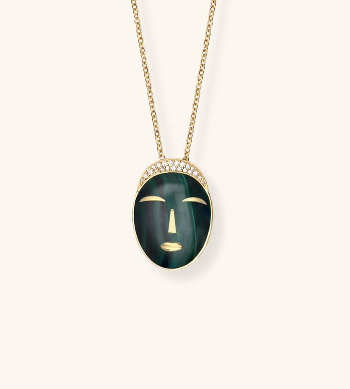 Acalata Necklace, Malachite