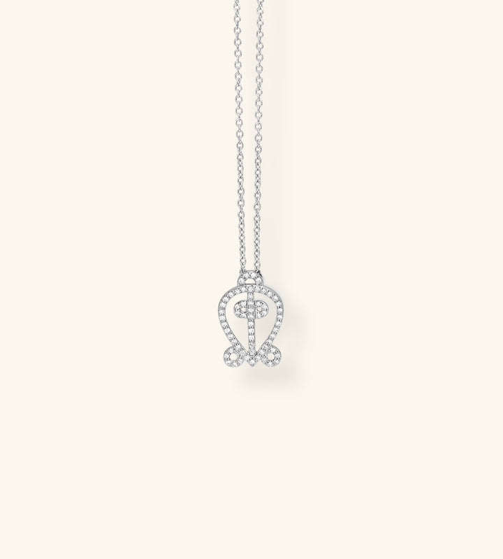 Adinkra Necklace, Love Pavé