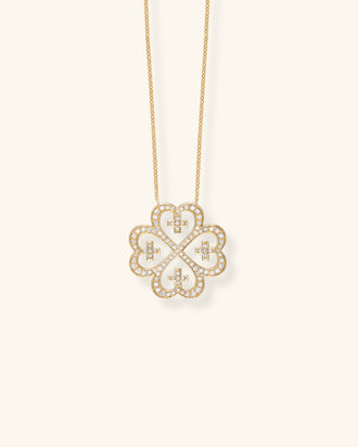 Adinkra Necklace, God's Protection Pavé
