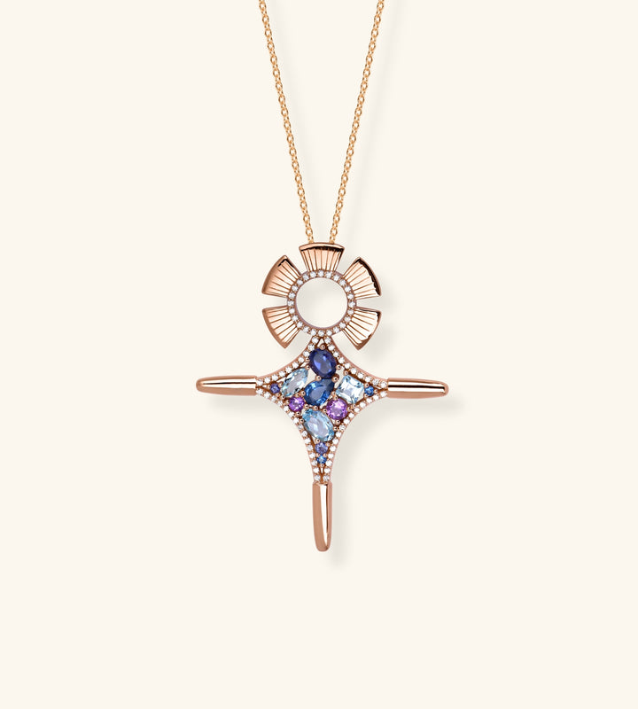Agadez Necklace, Blue