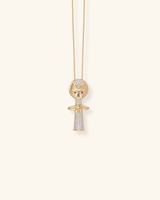 Ashanti Necklace pavé-set with diamonds