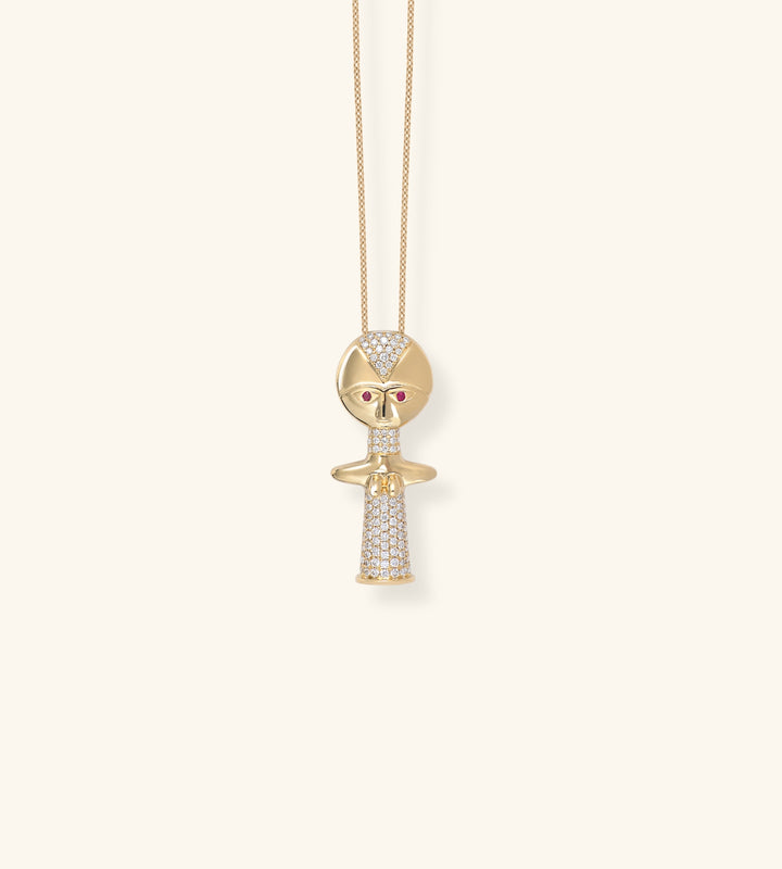 Ashanti Necklace pavé-set with diamonds