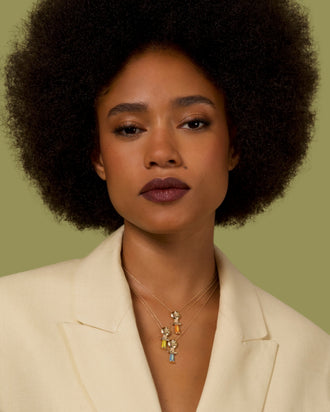 Ashanti Necklace, Yellow Lacquer