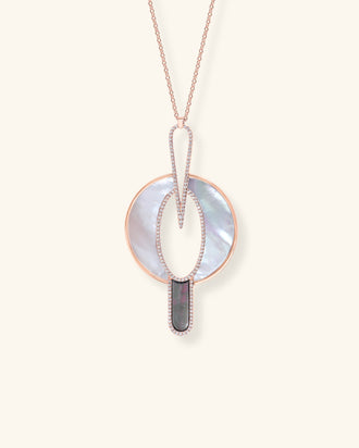 Hornbill Fertility Necklace, Mother-of-Pearl, Large Version