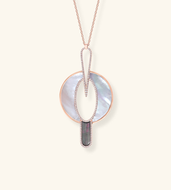 Hornbill Fertility Necklace, Mother-of-Pearl, Large Version