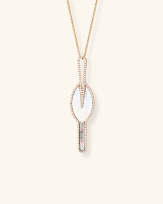 Hornbill Wisdom Necklace, Mother-of-Pearl, Large Version