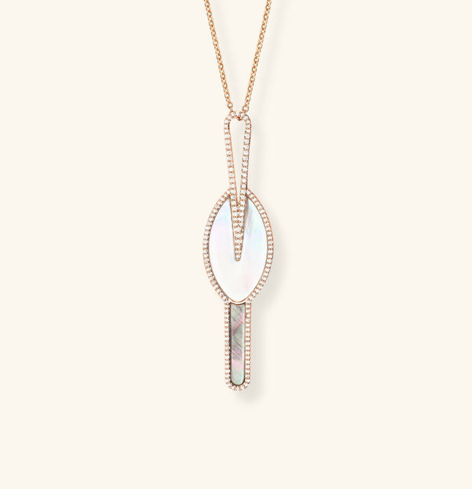 Hornbill Wisdom Necklace, Mother-of-Pearl, Large Version