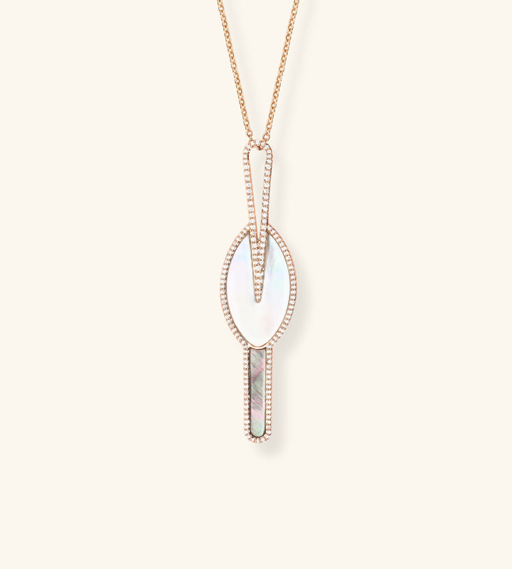 Hornbill Wisdom Necklace, Mother-of-Pearl, Large Version