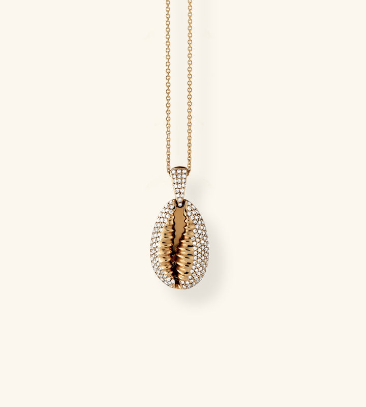 Cowrie Necklace Pavé
