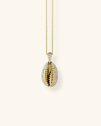 Cowrie Necklace Pavé