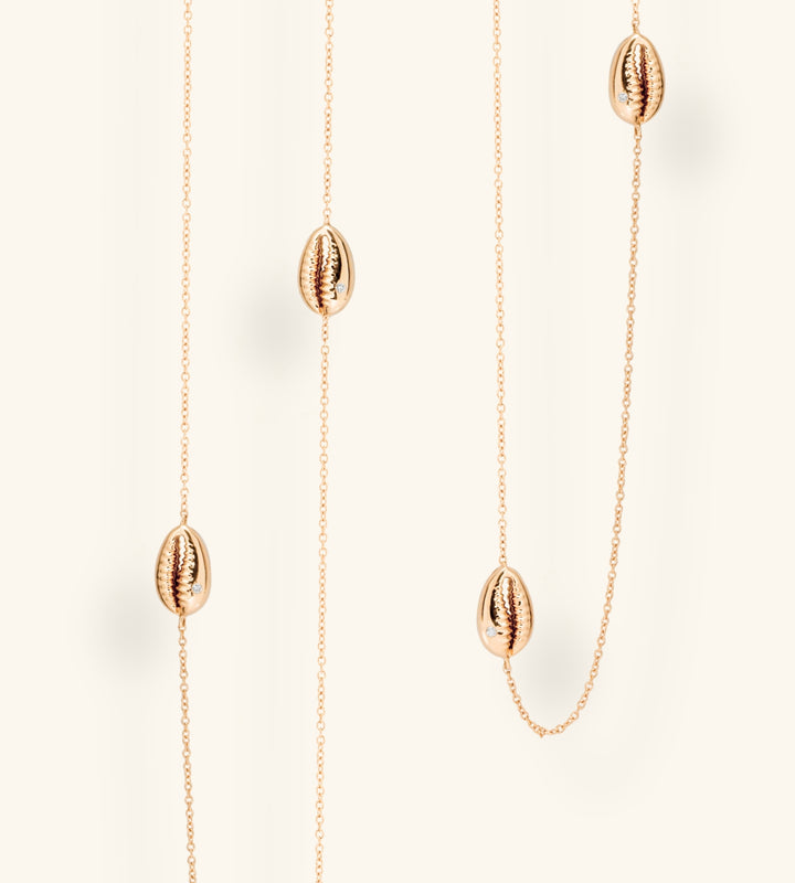 Baby Cowrie Sautoir Necklace
