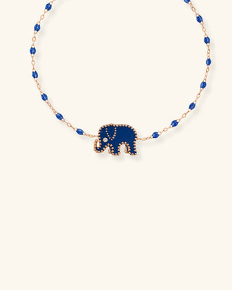 Elephants Bracelet, Prussian Blue
