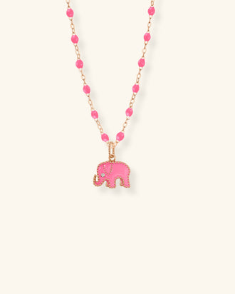 Elephants Pendant, Pink
