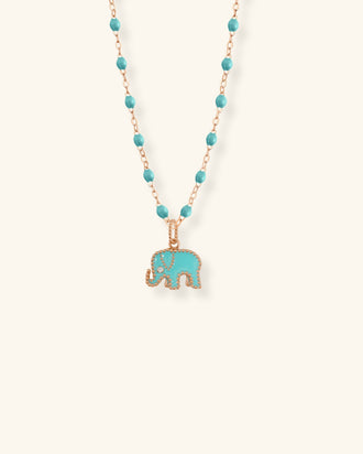 Elephants Pendant, Turquoise