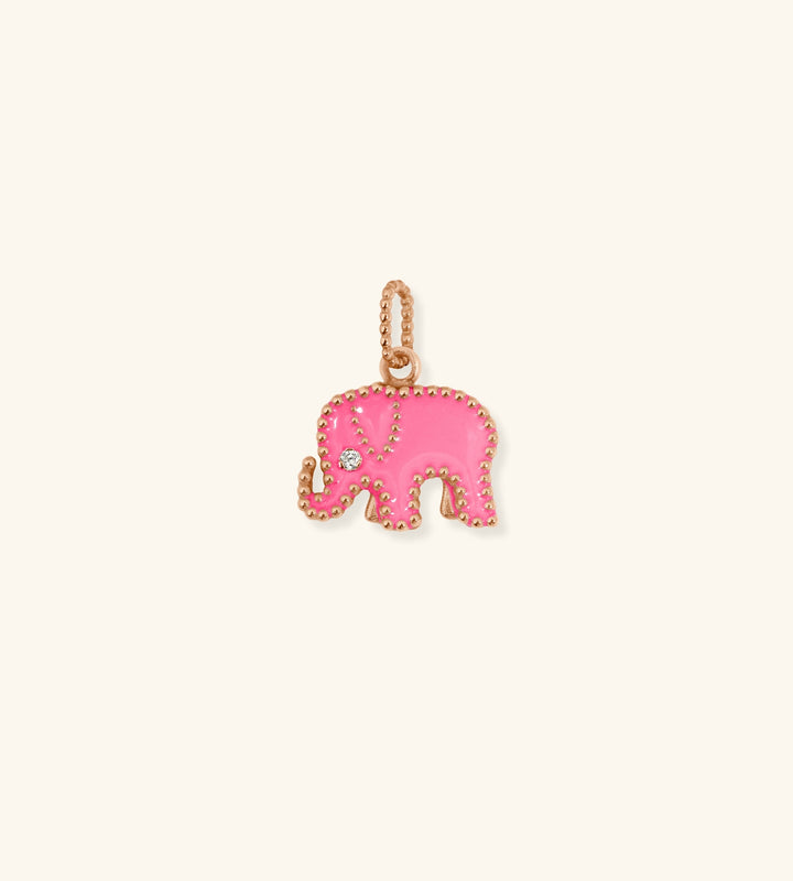 Elephants Pendant, Pink